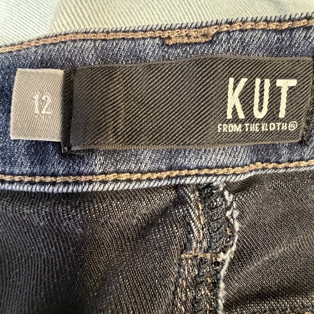 Kut From The Kloth Mia Toothpick Skinny Medium Wash Size 12 Tapered - Picture 4 of 6
